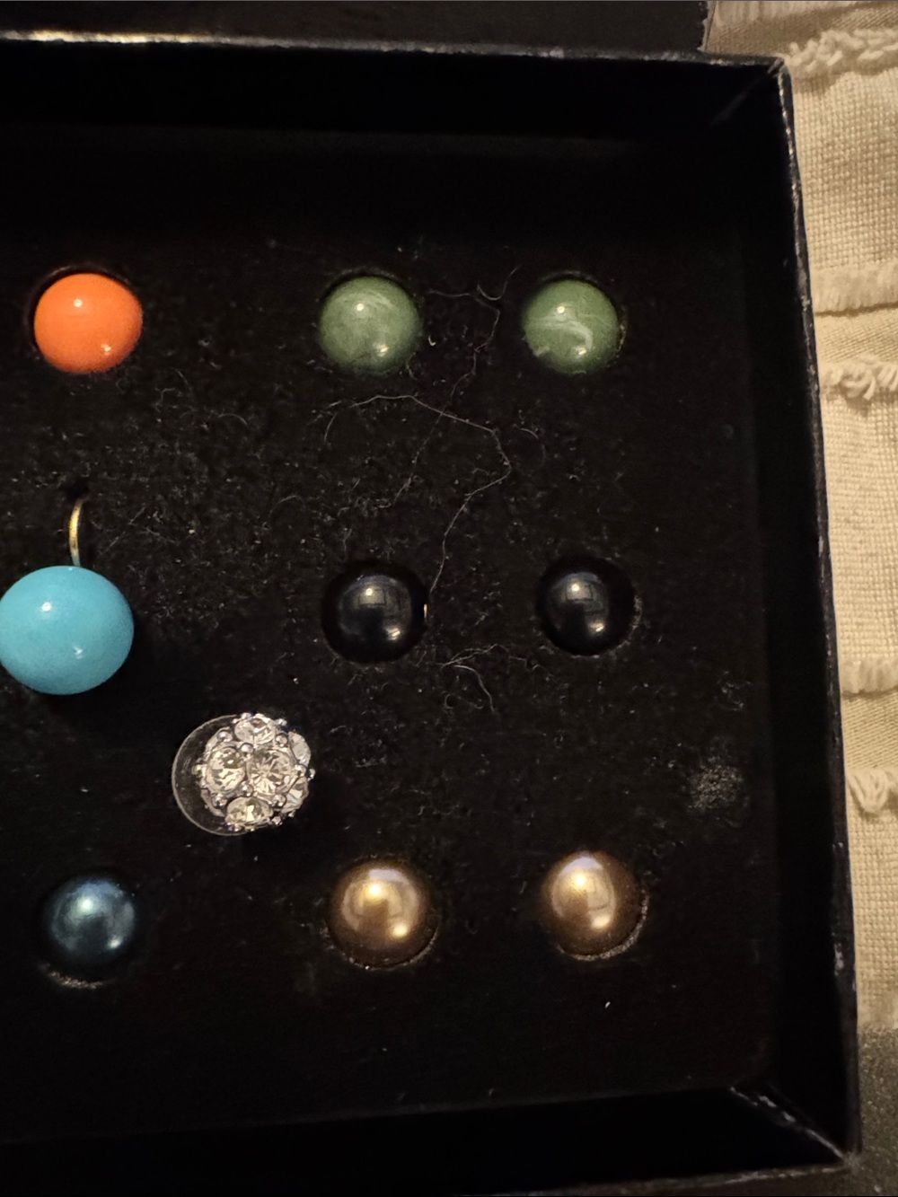 Joan Rivers Turquoise Drop and Multi-Color Stud Earring Set - Picture 4 of 5
